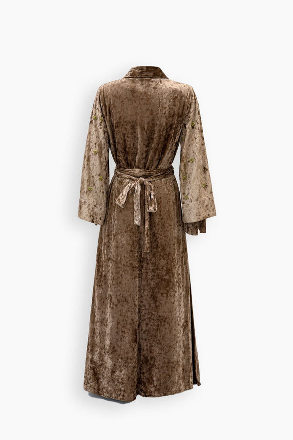 Velvet Open Belted Kaftan