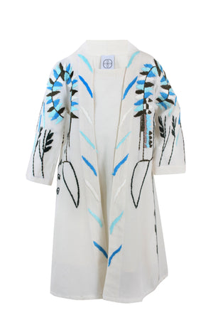 Floral Turquoise Kaftan