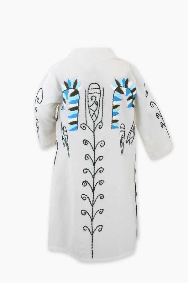 Floral Turquoise Kaftan