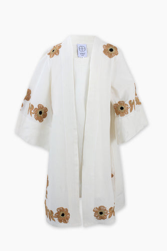 Floral Beige Kaftan