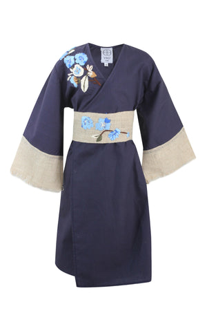 Floral Navy Kaftan