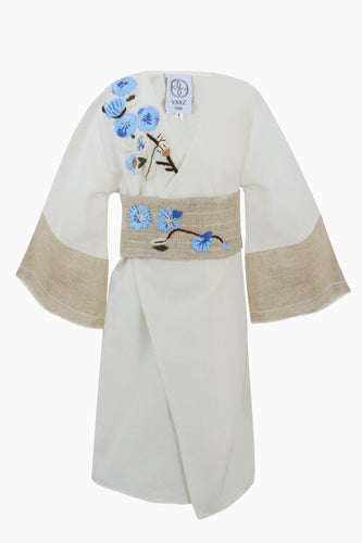 Floral Off-white Kaftan