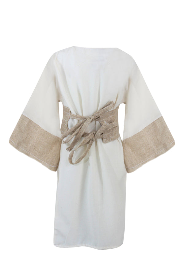 Floral Off-white Kaftan