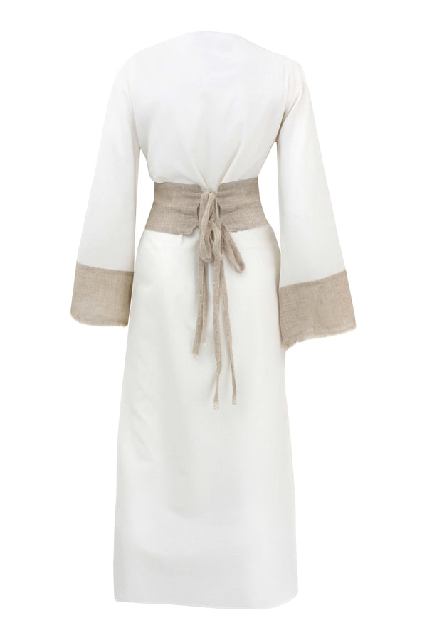 Floral Off-White Kaftan