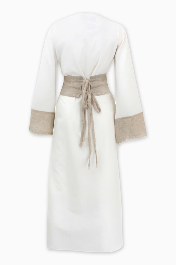 Floral Off-White Kaftan