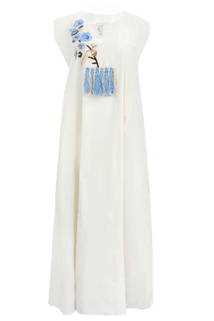 Serene Blue Floral Kaftan