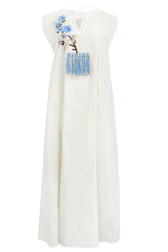 Serene Blue Floral Kaftan