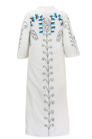 Floral Turquoise Kaftan