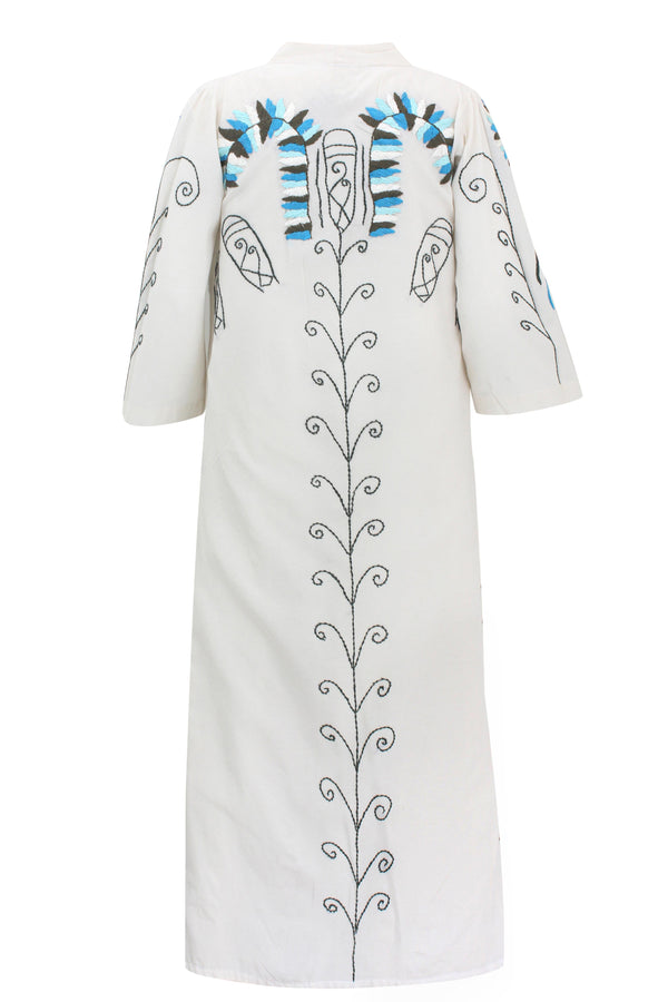 Floral Turquoise Kaftan