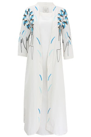 Floral Turquoise Kaftan