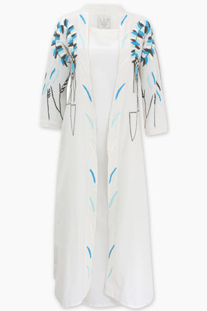 Floral Turquoise Kaftan