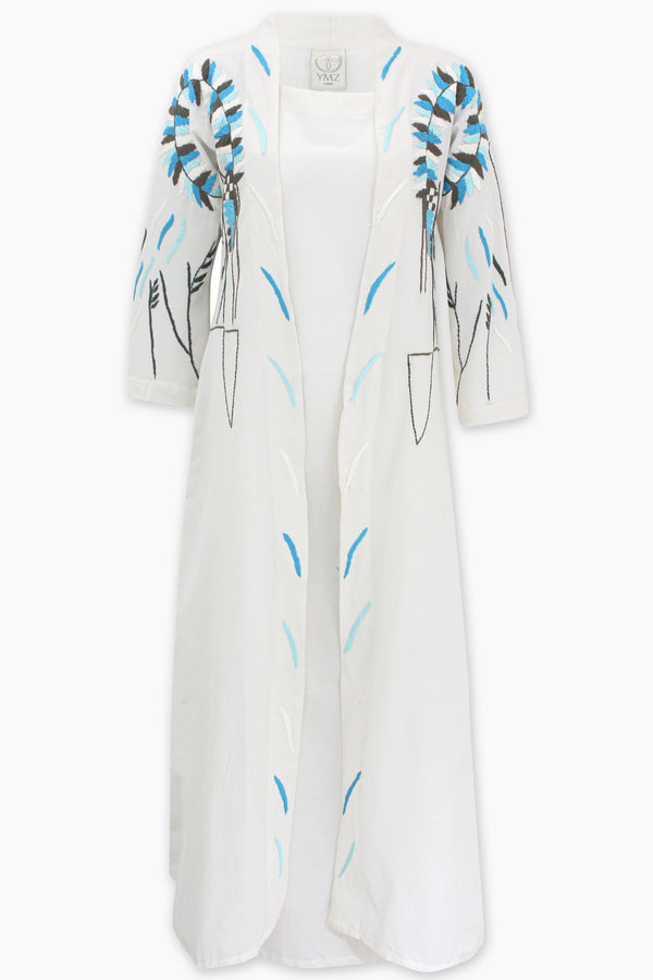 Floral Turquoise Kaftan