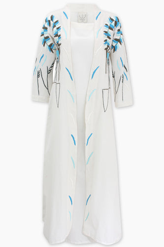 Floral Turquoise Kaftan