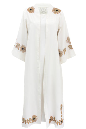 Floral Beige Kaftan