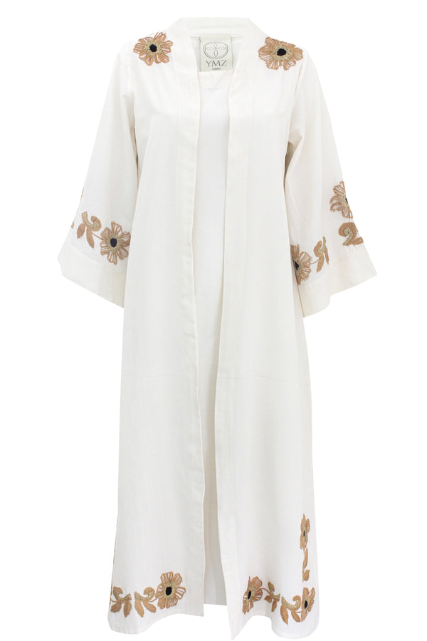 Floral Beige Kaftan