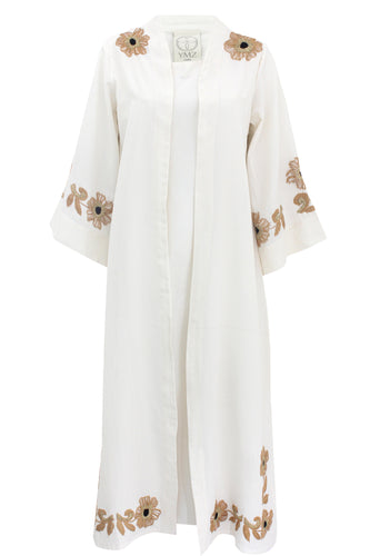 Floral Beige Kaftan