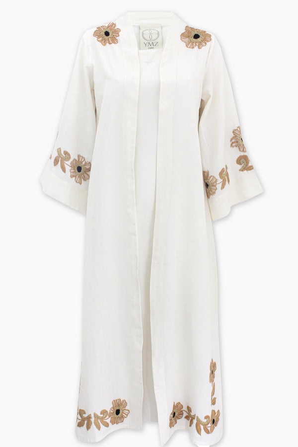 Floral Beige Kaftan