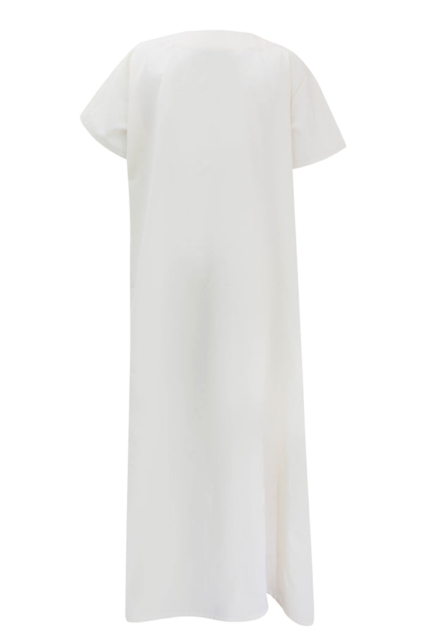 Palma Embroidered White Kaftan