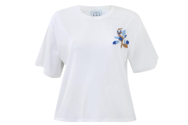 Serene Bloom Bird T-shirt