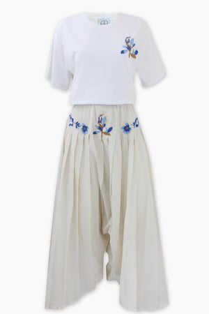 Serene Floral Blue Pants