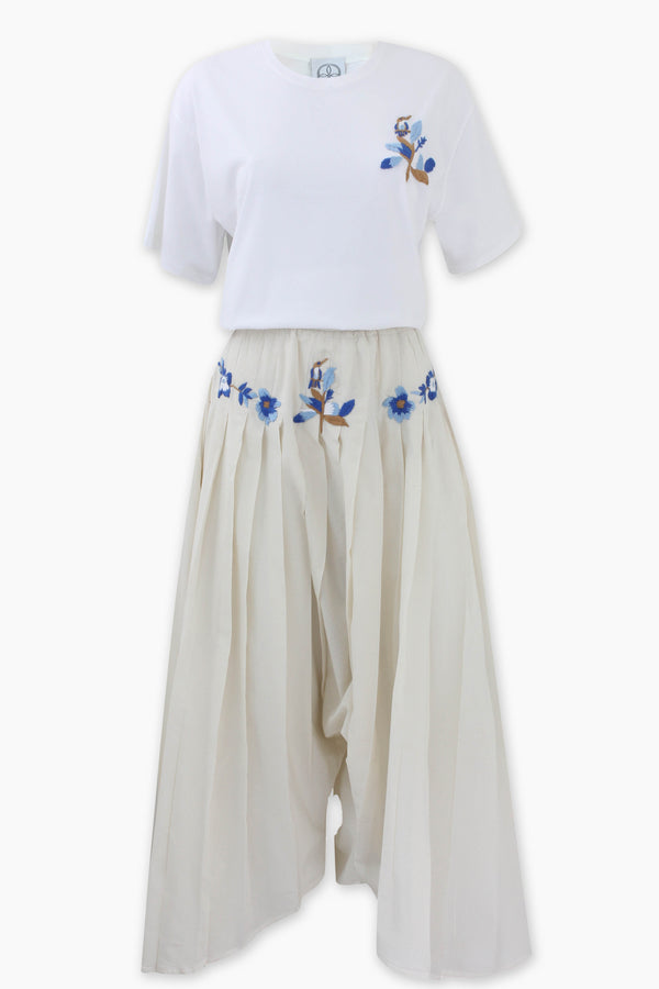 Serene Floral Blue Pants