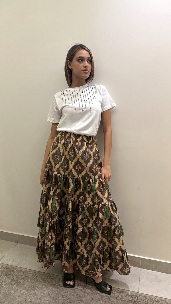 Mosaico Tassel Skirt