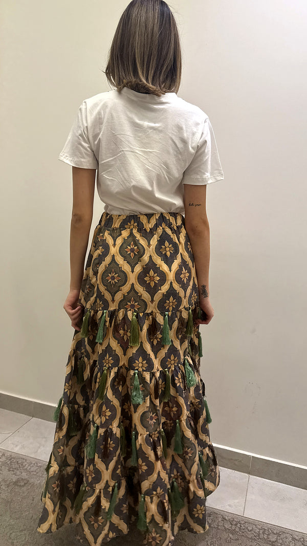 Mosaico Tassel Skirt