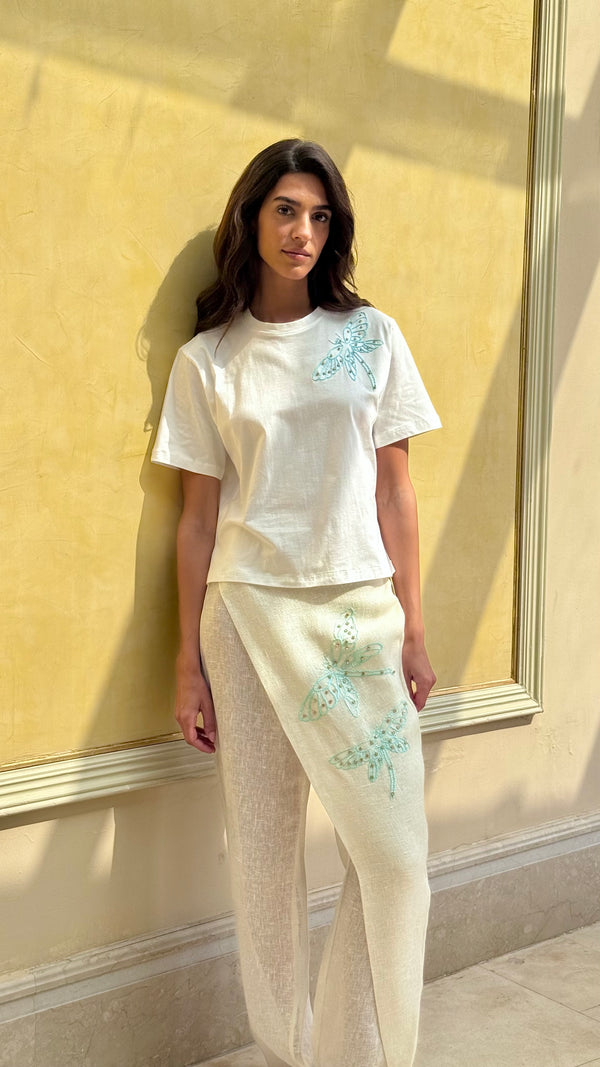 Dragonfly Embroidered T-shirt