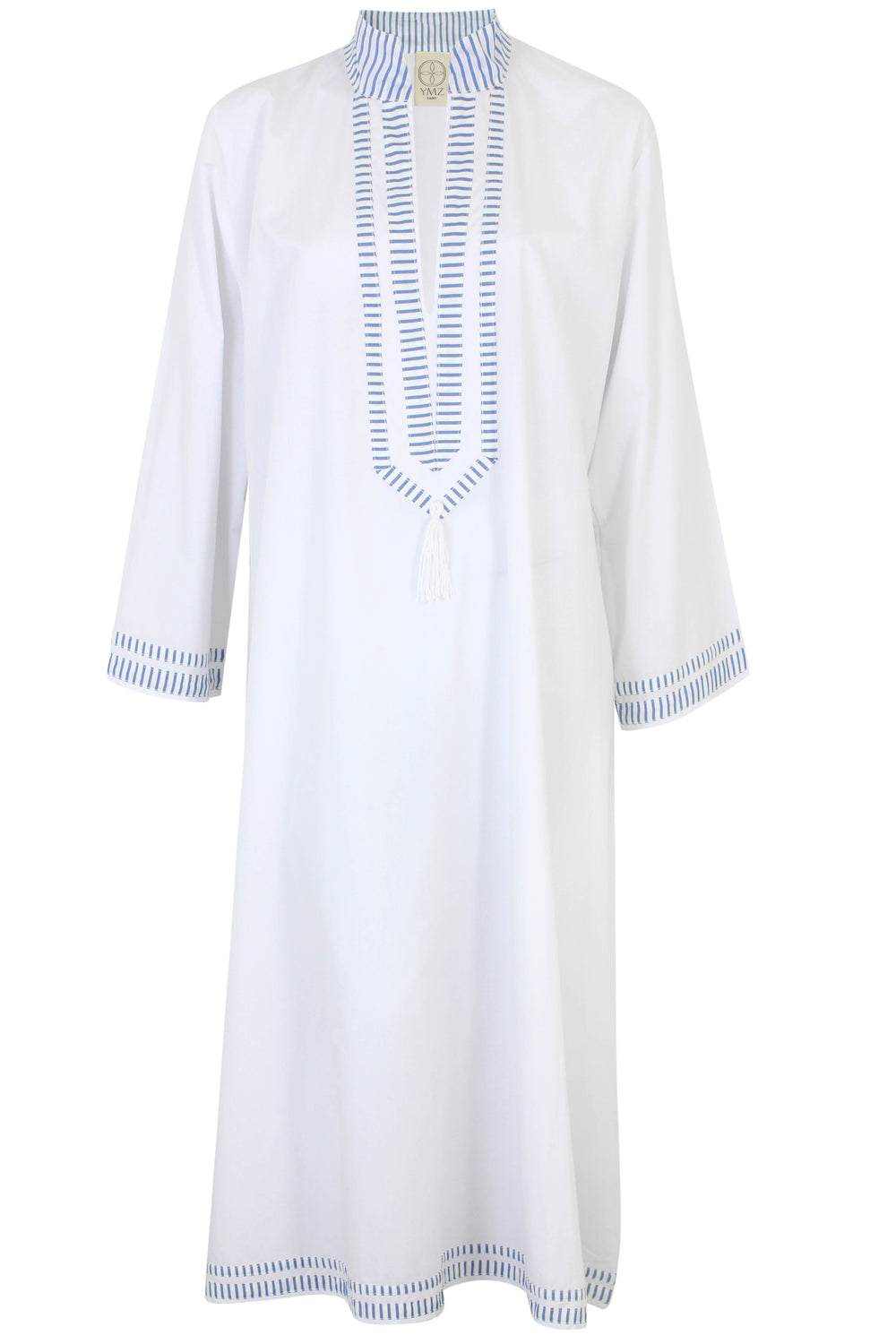 Striped Border White Kaftan