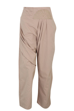Lotus Fan Camel Pants