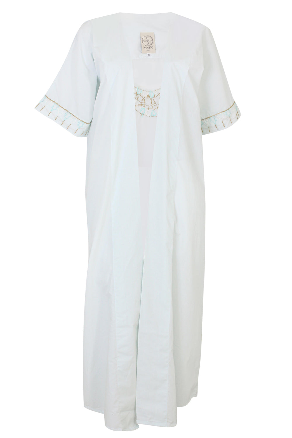 Kaftan Poplin Acqua Open