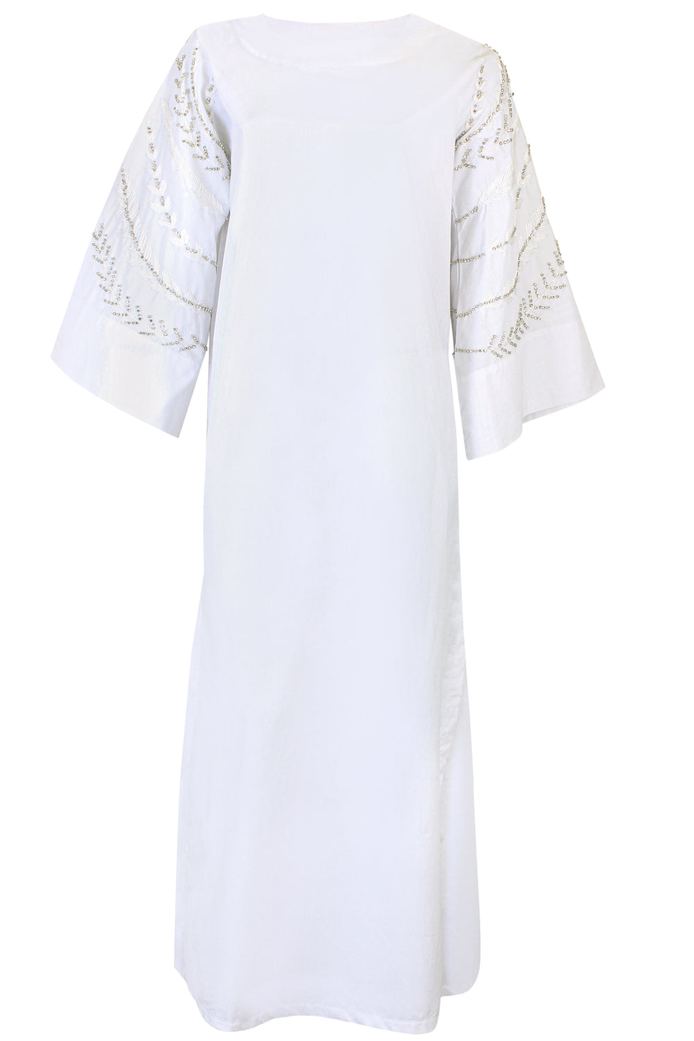 Preziosa White Natura Poplin Kaftan