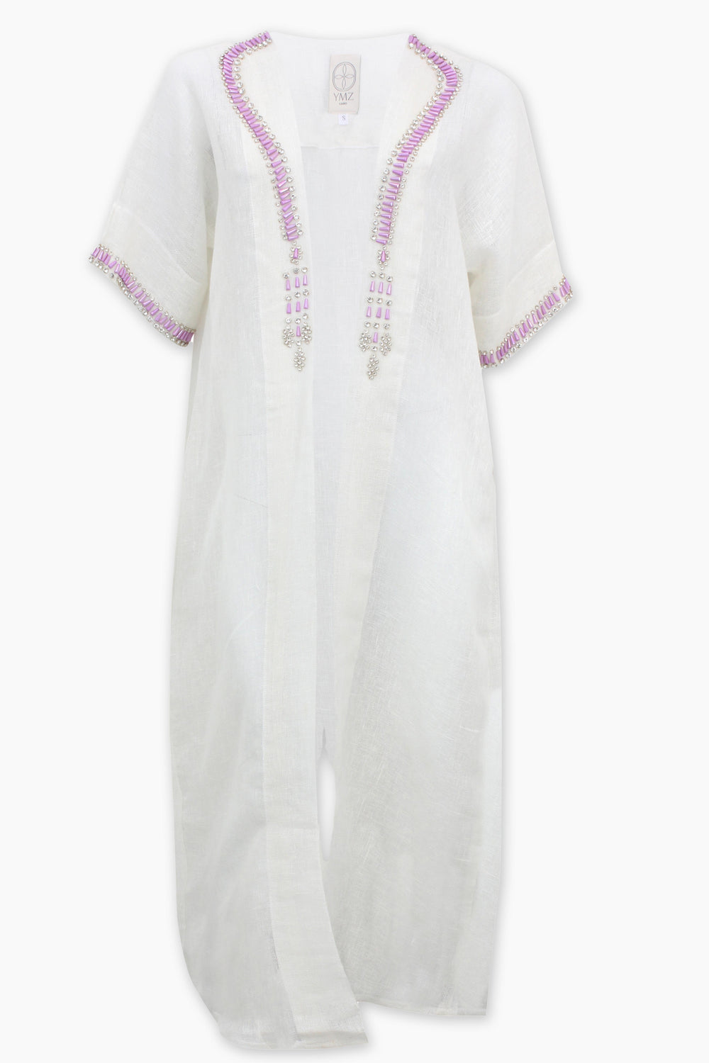 La Preziosa Purple Necklace Open Kaftan