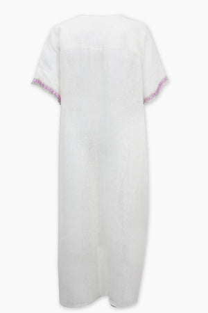 La Preziosa Purple Necklace Open Kaftan