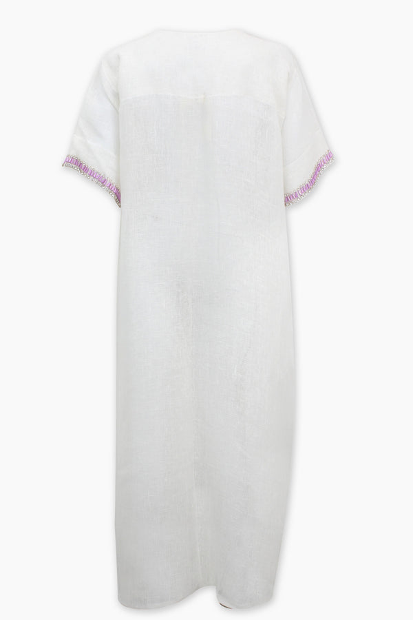 La Preziosa Purple Necklace Open Kaftan