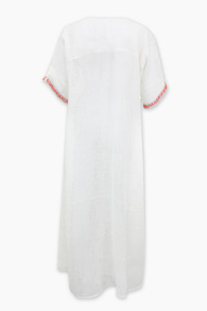 La Preziosa Red Necklace Open Kaftan