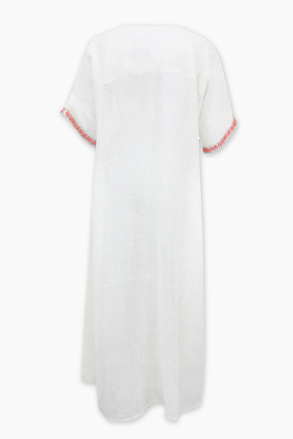 La Preziosa Red Necklace Open Kaftan