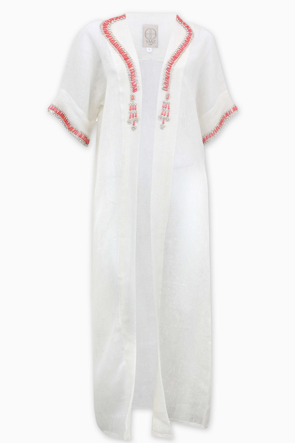 La Preziosa Red Necklace Open Kaftan