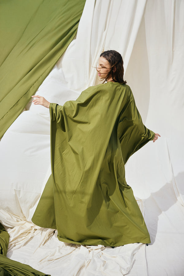 Pleated Floral Kaftan