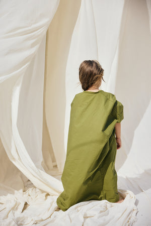 Pleated Floral Kaftan