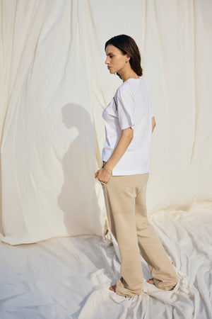 Foglia Beige Pants