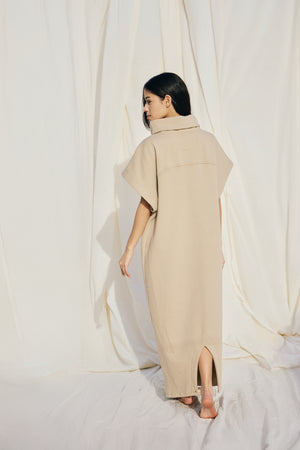 High Neck Floral Dress