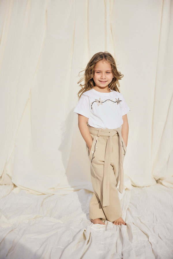 Foglia Beige Pants