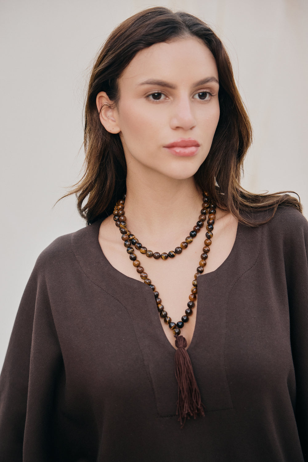 Long Tiger Eye Necklace