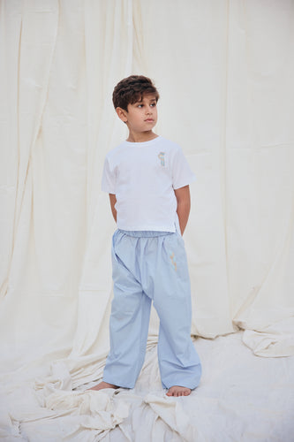 Geometric Leaf Baggy Pants
