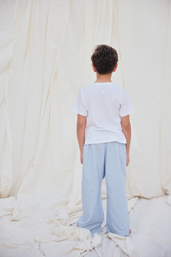 Geometric Leaf Baggy Pants