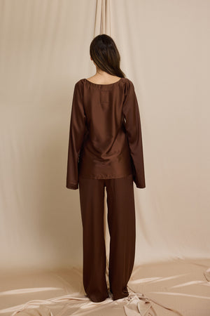 Satin Straight Pants