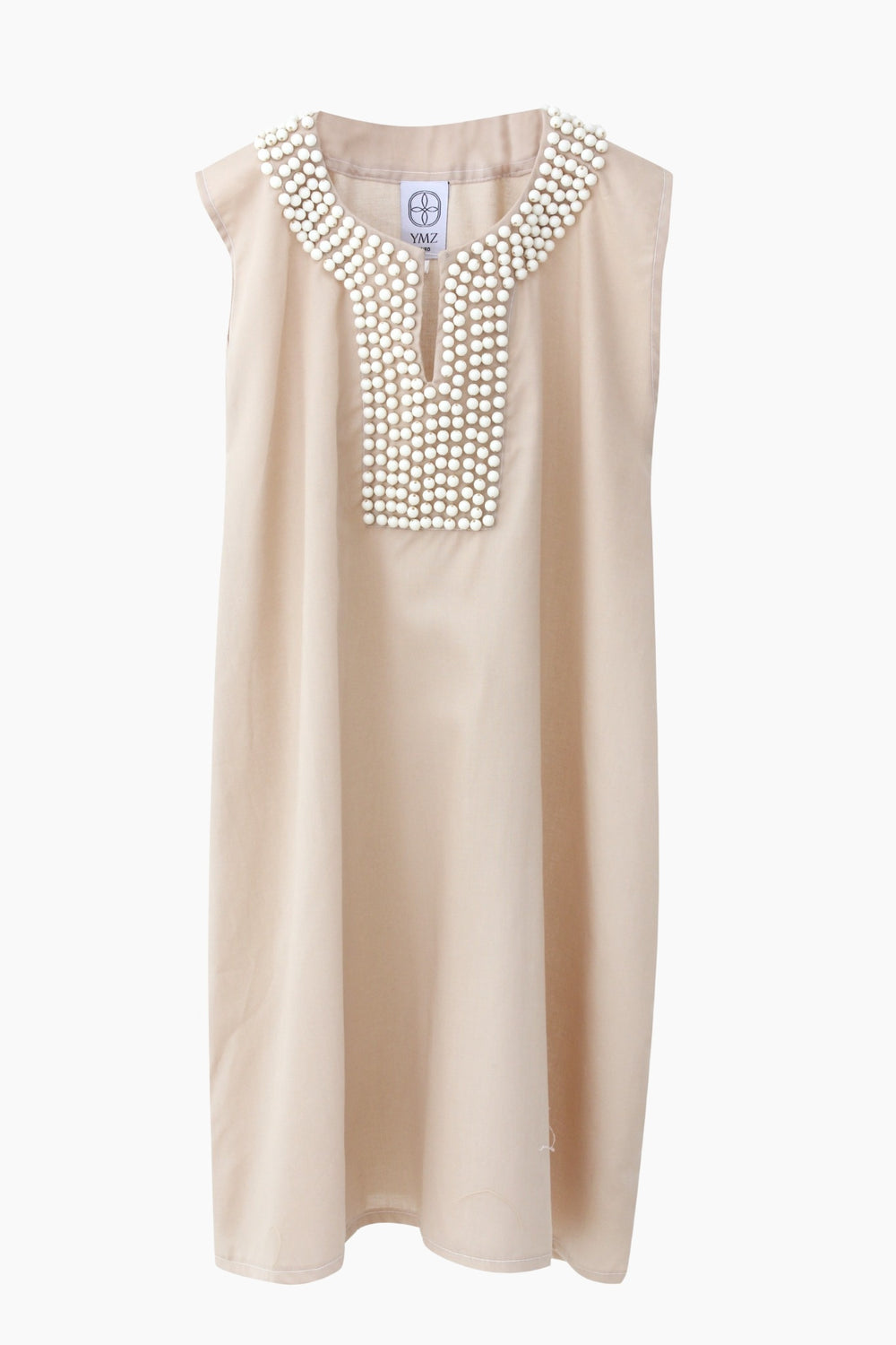 Beaded Poplin Kaftan
