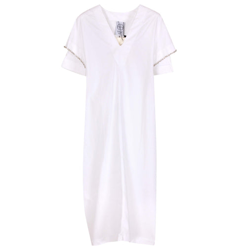 Girls White Wrap Kaftan