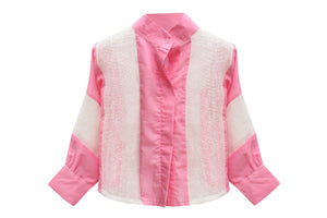 La Raffia Shirt Pink
